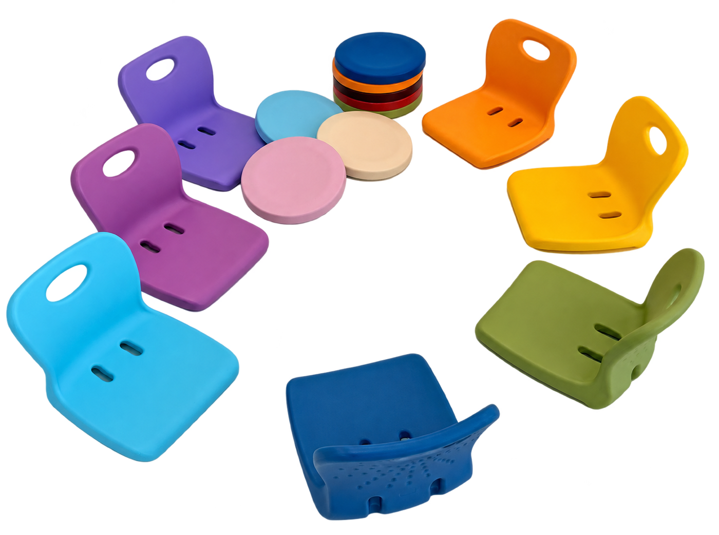 Backrest and round seat colour options